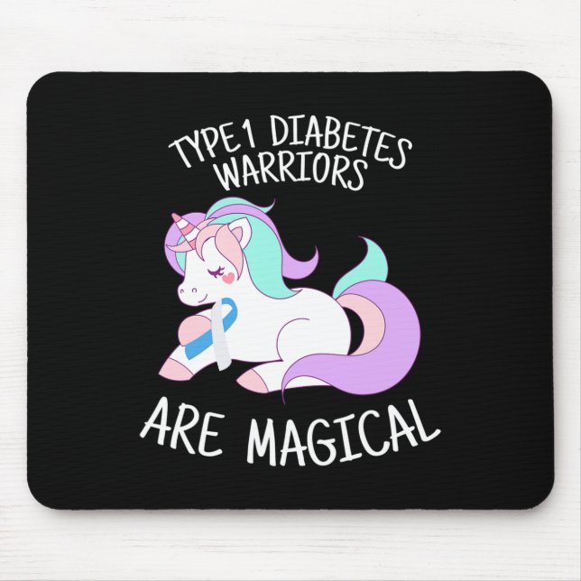 Einhorn-Diabetes-Krieger-Geschenk  Mousepad (Vorne)