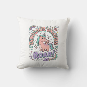 Einhorn Dinosaurier Einhorn Brüllen Retro-Stil T-S Kissen