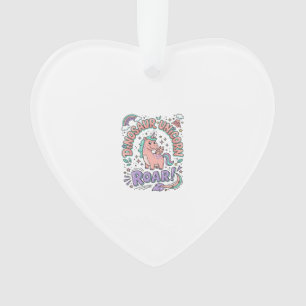 Einhorn Dinosaurier Einhorn Brüllen Retro-Stil T-S Ornament