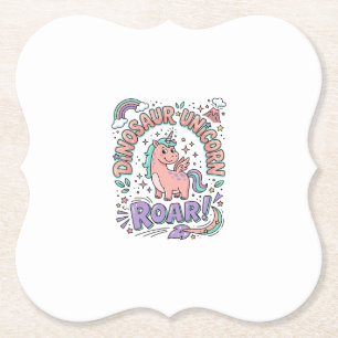 Einhorn Dinosaurier Einhorn Brüllen Retro-Stil T-S Untersetzer