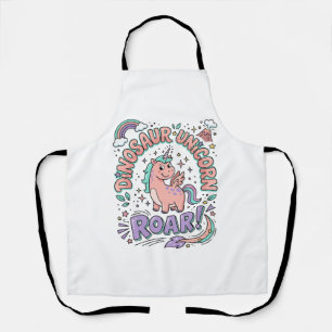Einhorn Dinosaurier Einhorn Brüllen Retro Style T- Schürze