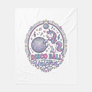 Einhorn Disco Ball Einhorn Spielerei Druck auf Anf Fleecedecke