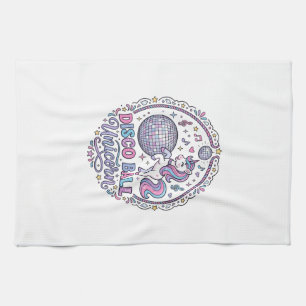 Einhorn Disco Ball Einhorn Spielerei Druck auf Anf Geschirrtuch
