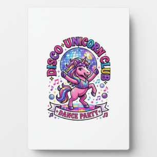 Einhorn Disco Einhorn Club Werbe-Shirt Grafik Fotoplatte