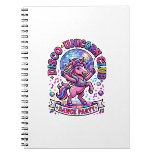 Einhorn Disco Einhorn Club Werbe-Shirt Grafik Notizblock