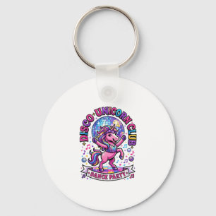 Einhorn Disco Einhorn Club Werbe-Shirt Graphi Schlüsselanhänger