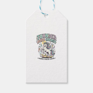 Einhorn-Donnerhorn-Energie-Retro-Stil-Produkt Gr Geschenkanhänger