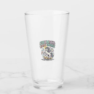 Einhorn-Donnerhorn-Energie-Retro-Stil-Produkt Gr Glas