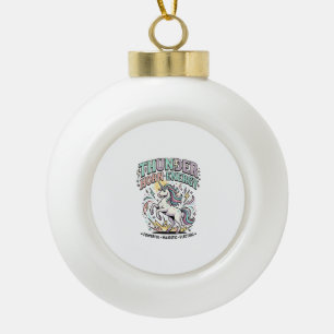 Einhorn-Donnerhorn-Energie-Retro-Stil-Produkt Gr Keramik Kugel-Ornament