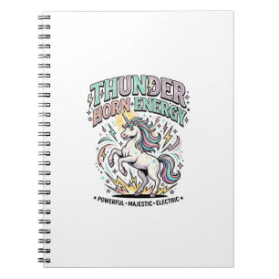 Einhorn-Donnerhorn-Energie-Retro-Stil-Produkt Gr Notizblock