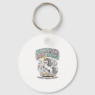 Einhorn-Donnerhorn-Energie-Retro-Stil-Produkt Gr Schlüsselanhänger