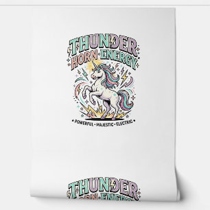 Einhorn Donnerhorn Energie Retro-Stil Produkt Gr Tapete