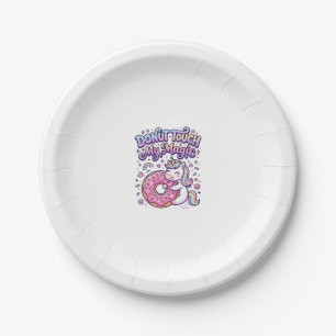 Einhorn Donut Berühre Mein Magisches Geschenkidee Pappteller