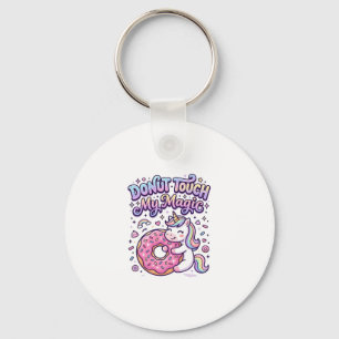 Einhorn Donut Berühre Mein Magisches Geschenkidee Schlüsselanhänger