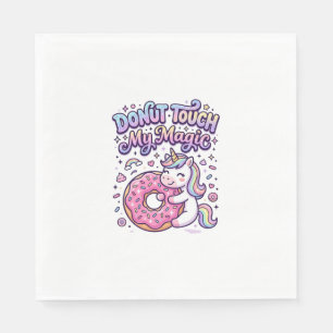 Einhorn Donut Berühre Mein Magisches Geschenkidee Serviette