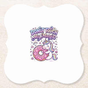 Einhorn Donut Berühre Mein Magisches Geschenkidee  Untersetzer