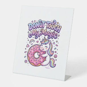 Einhorn-Donut-Berühre-mein-Zauber-Geschenk-Idee-Au Sockelschild