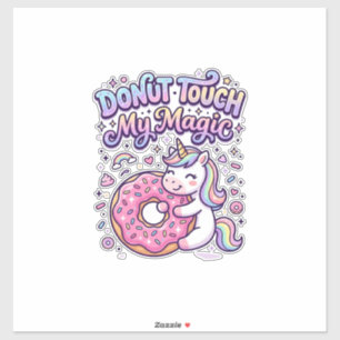 Einhorn-Donut-Fass-mein-Zauber-Geschenkidee-Aufkle Aufkleber