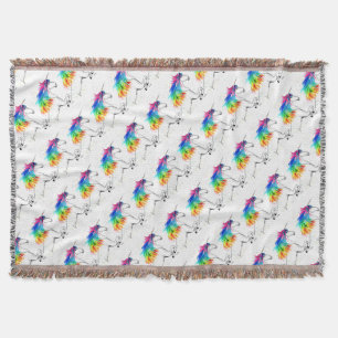 Einhorn Druck Einhorn Design Regenbogen Decke