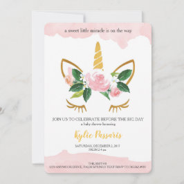 Einhorn-Dusche Einladung