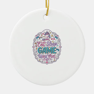 Einhorn Eat Schlafen Spiel Einhorn Verspielter Dru Keramik Ornament