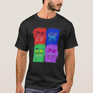 Einhorn-Einhorn Farbenfrohe Pop Kunst T-Shirt