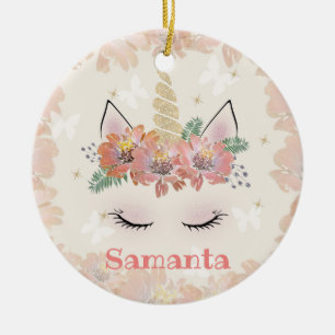 Einhorn, Einhorn, personalisiert Keramik Ornament