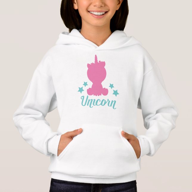 Einhorn, Einhorn-Silhouette, Niedliche Einhorn, St Hoodie (Vorderseite)