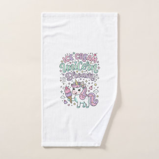 Einhorn Eiscreme Einhorn Traum Cute Pastell Produk Handtuch