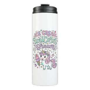Einhorn Eiscreme Einhorn Traum Cute Pastell Produk Thermosbecher