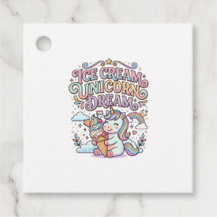 Einhorn-Eiscreme-Einhorn-Traum Lustige Typografie  Geschenkanhänger