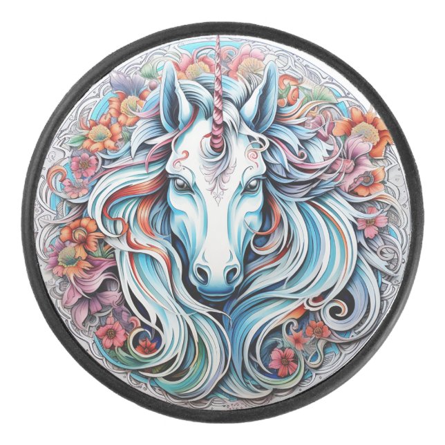 Einhorn Eishockey Puck (Vorderseite)