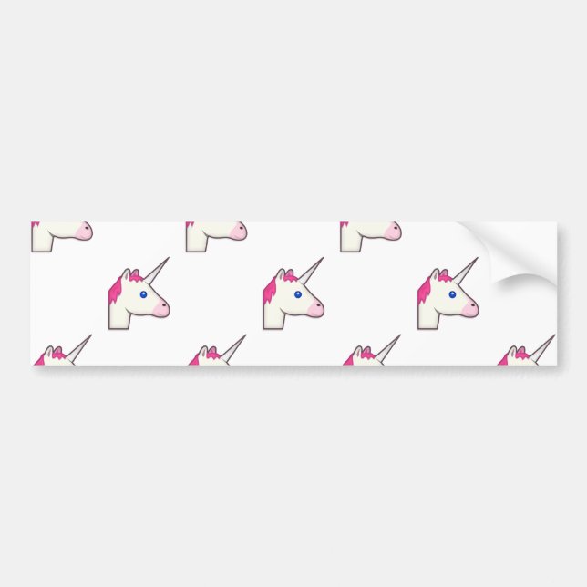 Einhorn Emoji Autoaufkleber (Vorne)