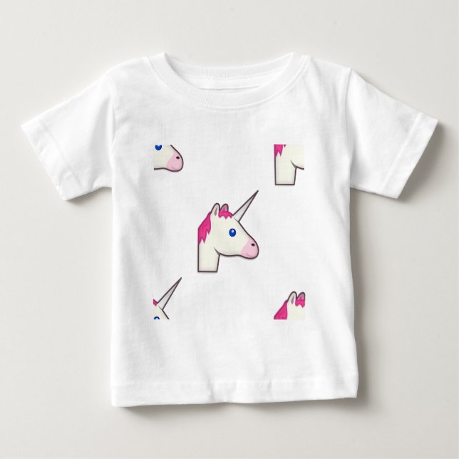 Einhorn Emoji Baby T-shirt (Vorderseite)