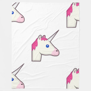 Einhorn-Emoji-Decke Fleecedecke