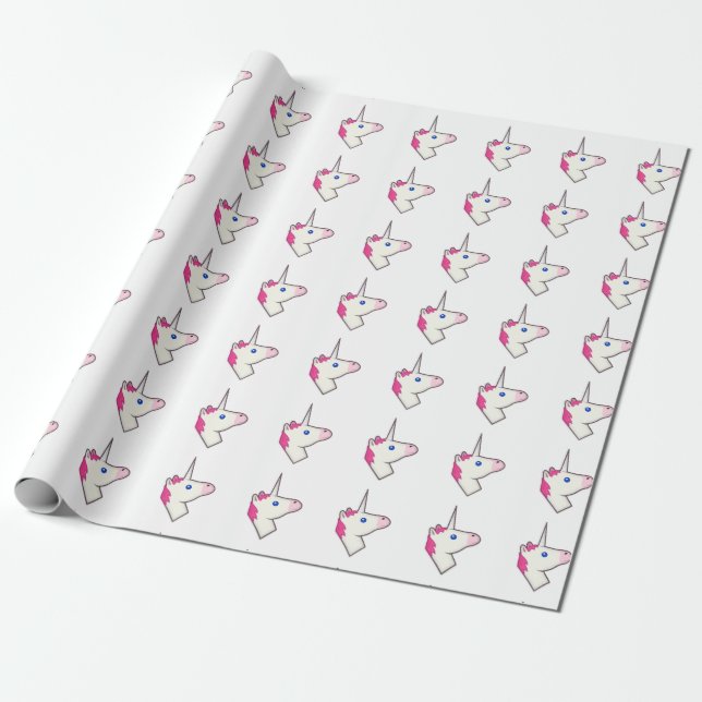 Einhorn Emoji Geschenkpapier (Ungerollt)