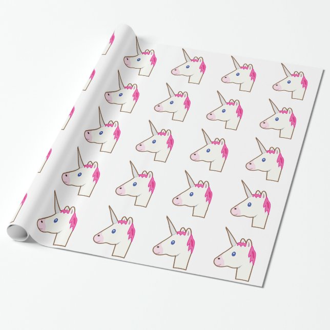 Einhorn emoji geschenkpapier (Ungerollt)