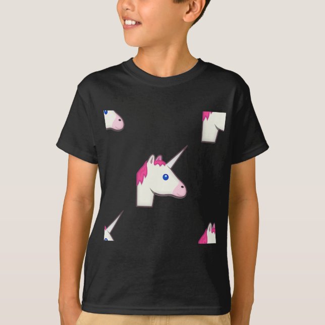 Einhorn Emoji T-Shirt (Vorderseite)