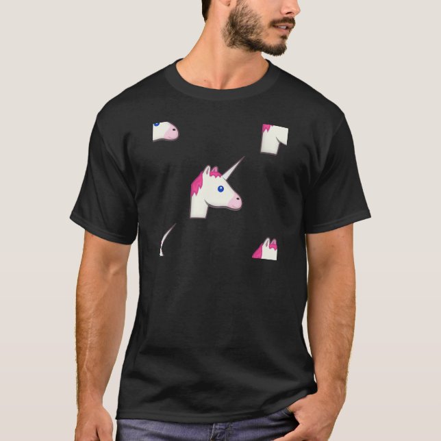 Einhorn Emoji T-Shirt (Vorderseite)