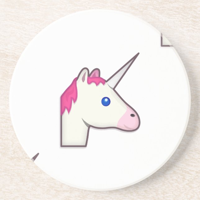 Einhorn Emoji Untersetzer (Vorne)
