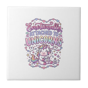 Einhorn emotional an Einhörner gebunden Original  Fliese