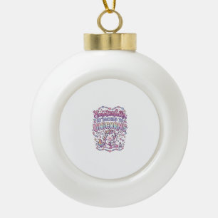 Einhorn emotional an Einhörner gebunden Original  Keramik Kugel-Ornament