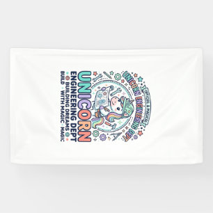 Einhorn Engineering-Abteilung Fett-Typografie T-Sh Banner