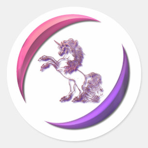 Einhorn-Entwurfs-Aufkleber Runder Aufkleber