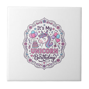 Einhorn Es ist mein Einhorn Geburtstag Lustiges Sh Fliese