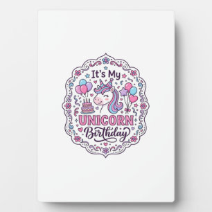 Einhorn Es ist mein Einhorn Geburtstag Lustiges Sh Fotoplatte