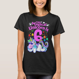 Einhorn Es ist mein magisches 6. Geburtstagskind 6 T-Shirt