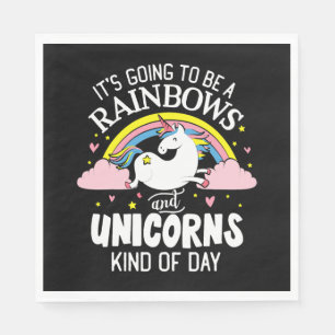 Einhorn Es wird ein Regenbogen und Einhorn sein K Serviette
