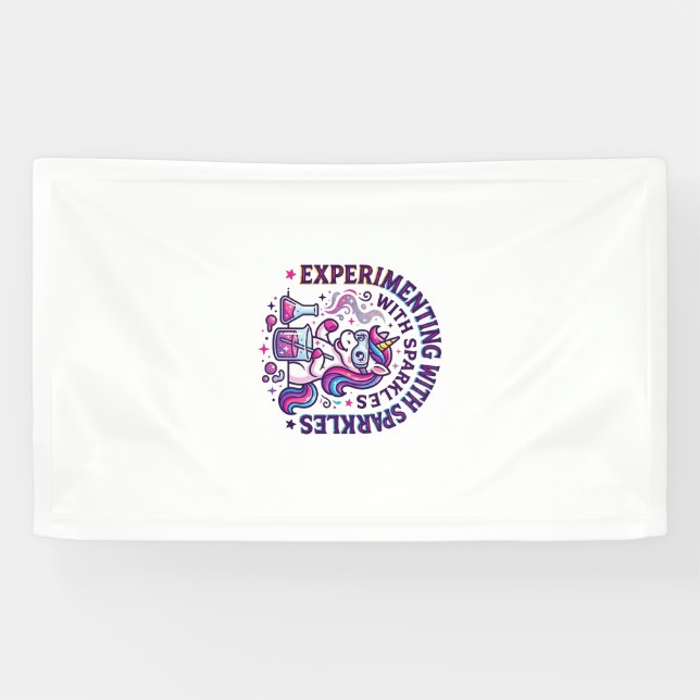 Einhorn experimentiert mit Funkeln Commercial Cut Banner (Horizontal)