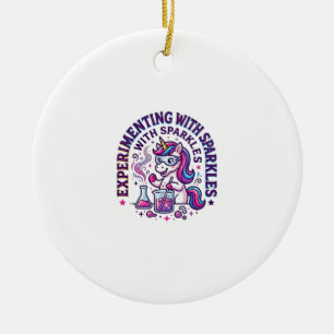 Einhorn experimentiert mit Funkeln Werbefilm Cut Keramik Ornament